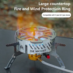 Bouclier de réchauds de camping en plein air, mini anneau coupe-vent, déflecteurs de vent, pare-brise de réchaud, acier inoxydable, cuisinières à gaz pour pique-nique