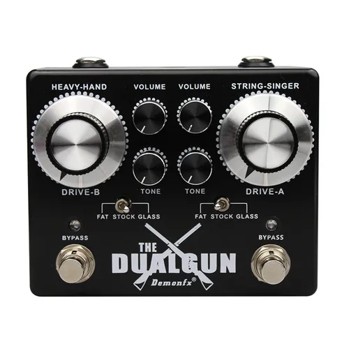 Nuevo Demonfx alta calidad el Pedal de efecto de guitarra DUALGUN Overdriver distorsión Boost con True Bypass
