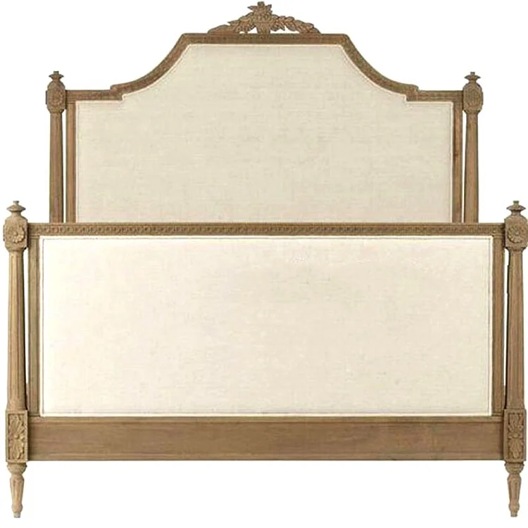 

/High Quality Lit French Antiqued Carved king Size Smart Princess Wooden Bed Frame