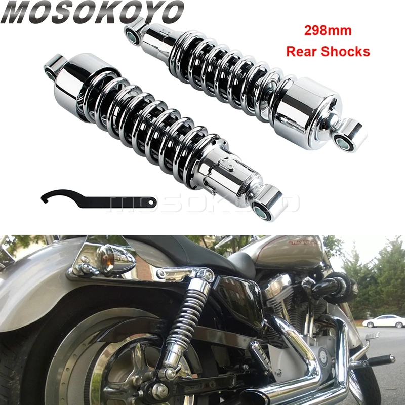 Motor Shocks Absorbers For Harley Sportster Nightster Custom 48 72 Dyna Rear Suspension 298mm Shock Absorber Accessories Kits