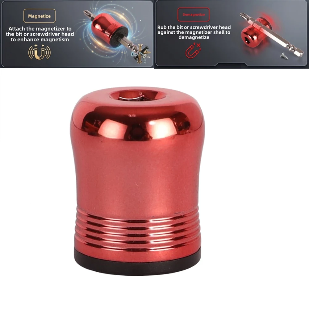Magnetic Screwdriver Bit Holder 6.35mm Hex Shaft Strong Magnetizer Demagnetizer Tool For For Phillips Slotted Hex Bits Drill Acc