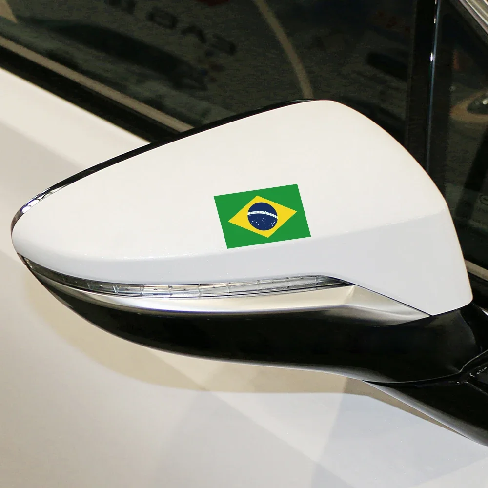 3Pcs Brazil Flag Car Sticker Auto Motorcycle Waterproof Viny Decal Accessories For Skoda Seat VW Volkswagen Suzuki Toyota