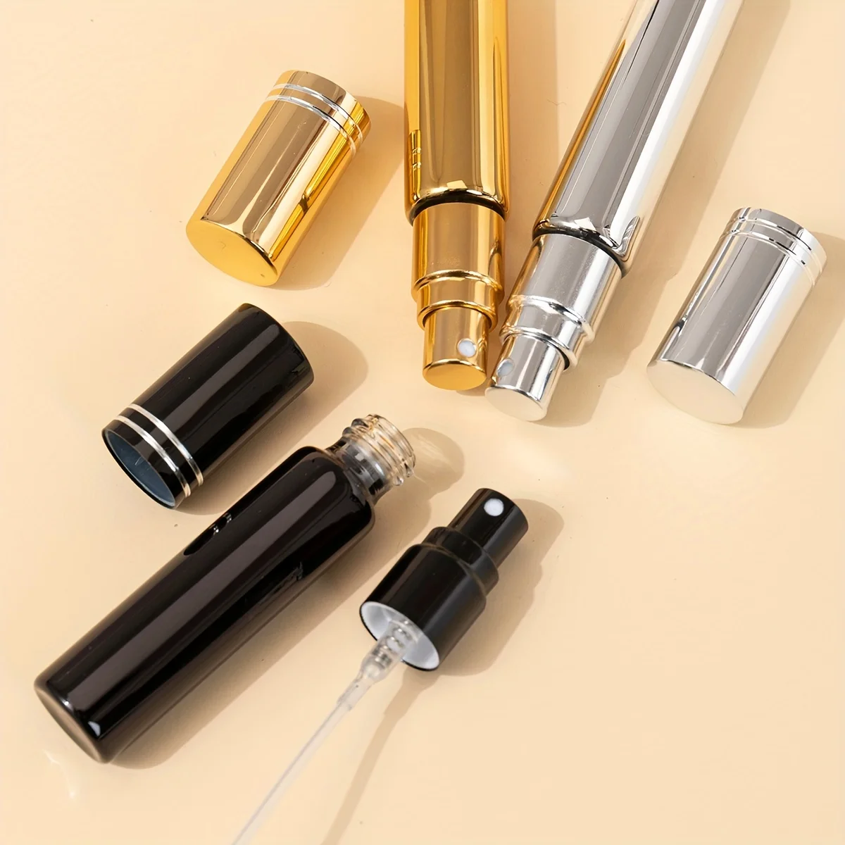 3pcs Spray Bottles, 10ml Glass Perfume Bottles, Portable Misters, Ideal for Travel and Parties.with accessories included