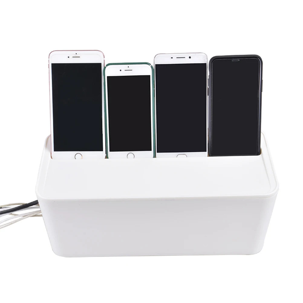 

Wire Storage Box Durable Plastic Cable Organizer Household Supplies Conceal Protect Cords Power Strip Usb Hub For Home