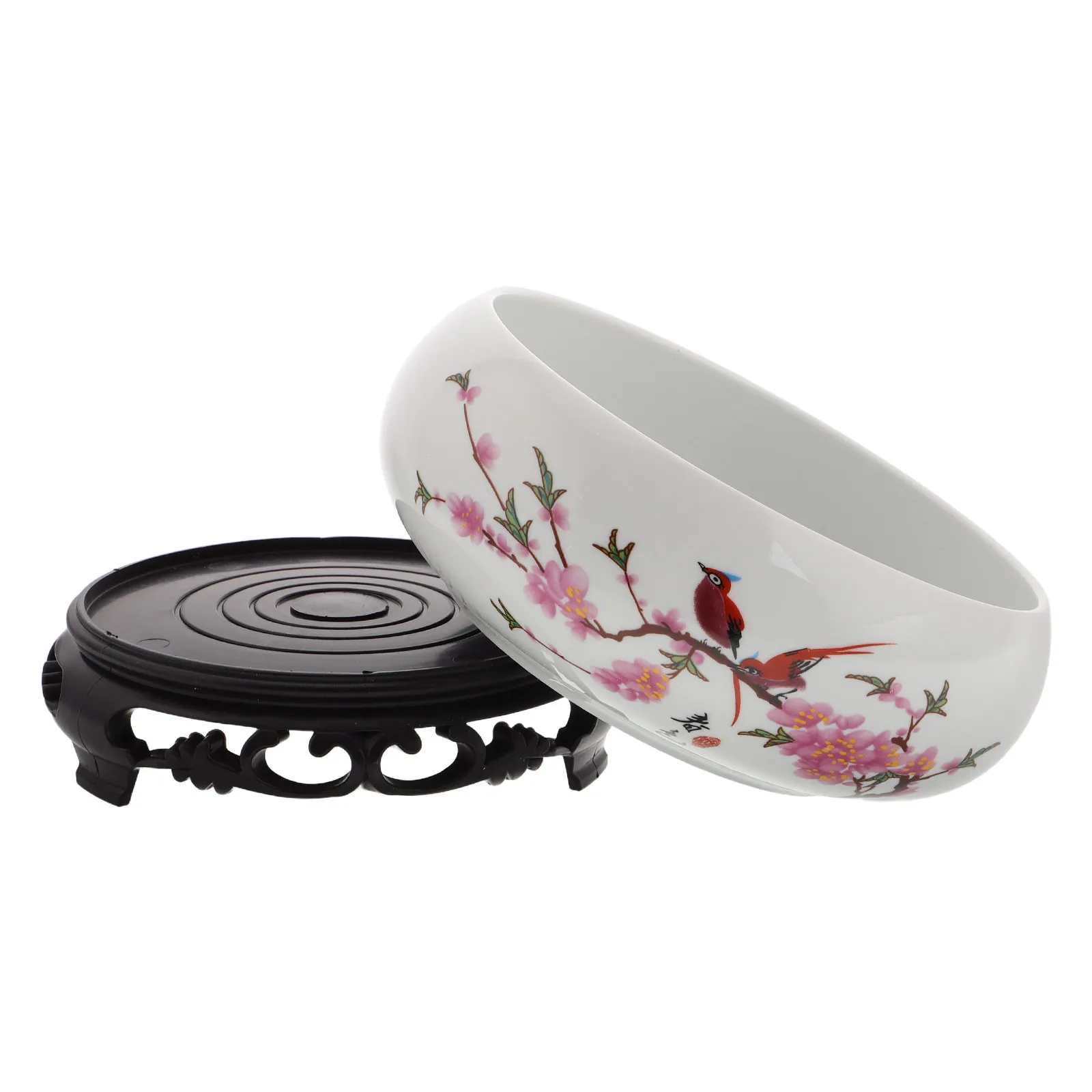 

Декоративная керамическая ваза в форме лотоса в китайском стиле, кашпо для комнатных растений без отверстий, элегантный цветочный горшок для дома и сада