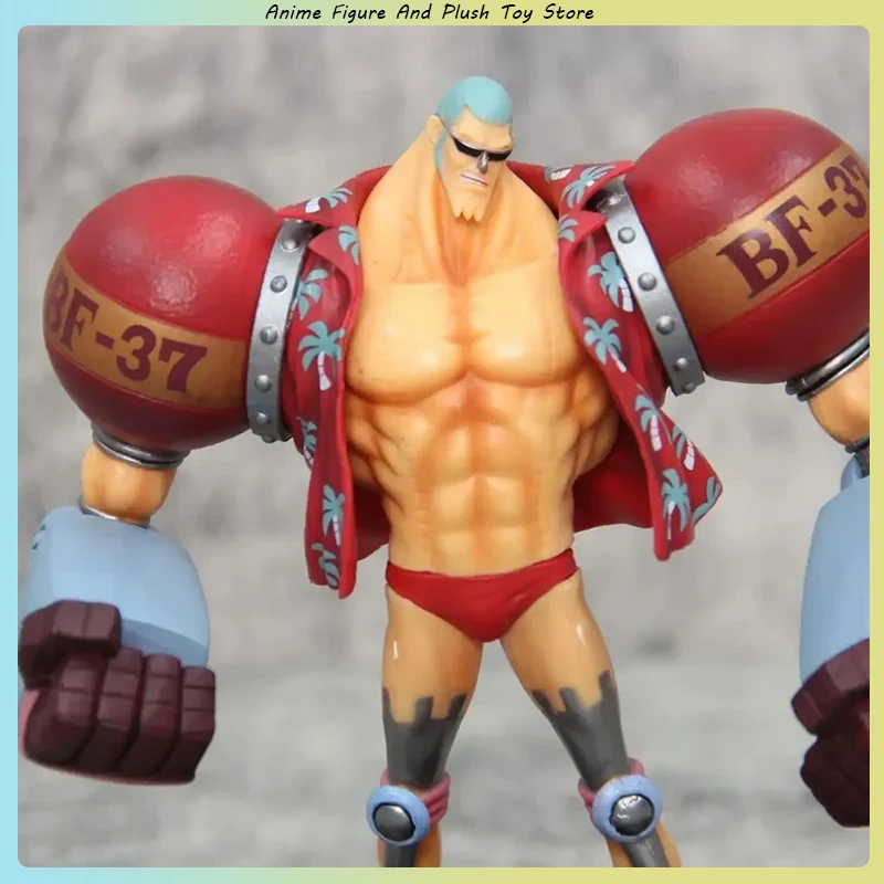 18cm Anime One Piece Franky Figure Gk  Action Figures Double Head Interchangeable Pvc Action Figurine Collection Model Toy Gift