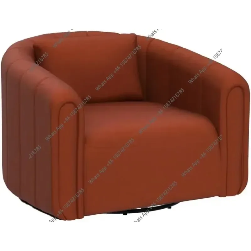 X Swivel Barrel Chair Set Of 2 With Plump Pillow, Modern Channel Dutch Velvet Accent Chair, Comfy Round Armchair, Swivel Accent