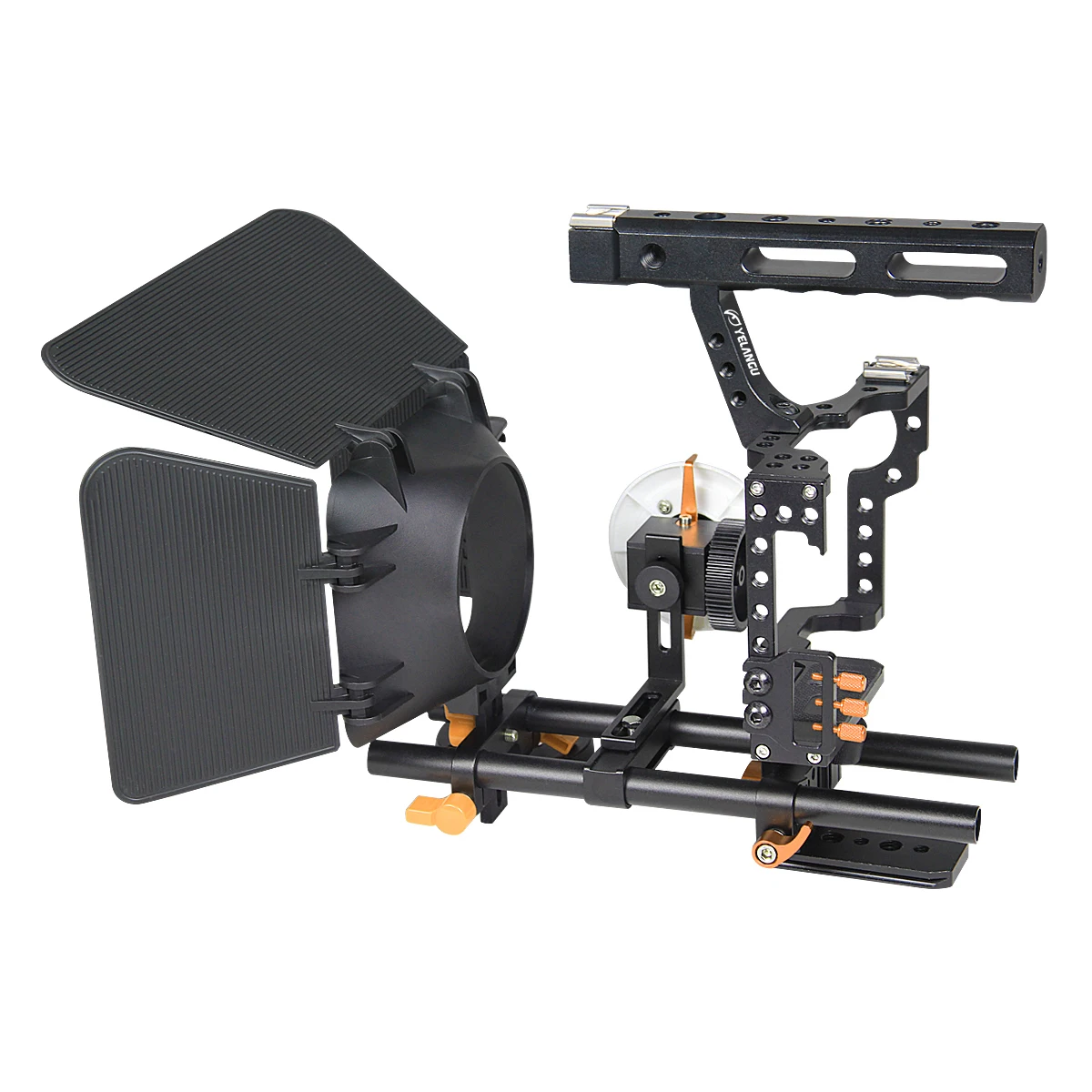 YELANGU Camera Cage Rig Kit for Panasoinc GH4 for Sony A7S A7 A7R A72 A7RII A7SII A6000 A6500 A6300 with Cold Shoe Handle