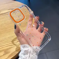 Orange lens frame color splatter Phone Case For iPhone 16 15 14 13 12 11 Pro Max XR X XS 14 15 16 7 8 Plus Y2K Cute Back Cover