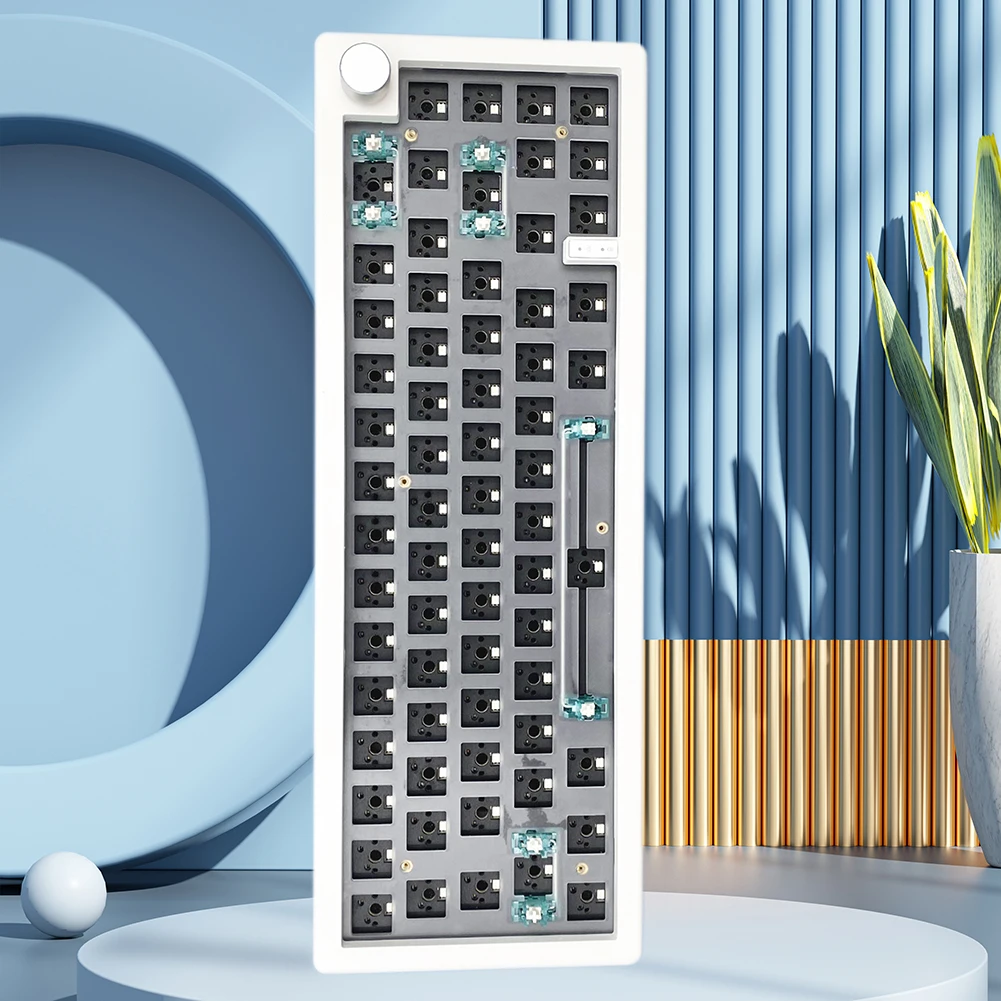 

66+1 Keys Backlight Mechanical Keyboard 3 Modes NKRO USB Mechanical Keyboard Kit RGB Light Hot Swap Desktop Computer Accessories