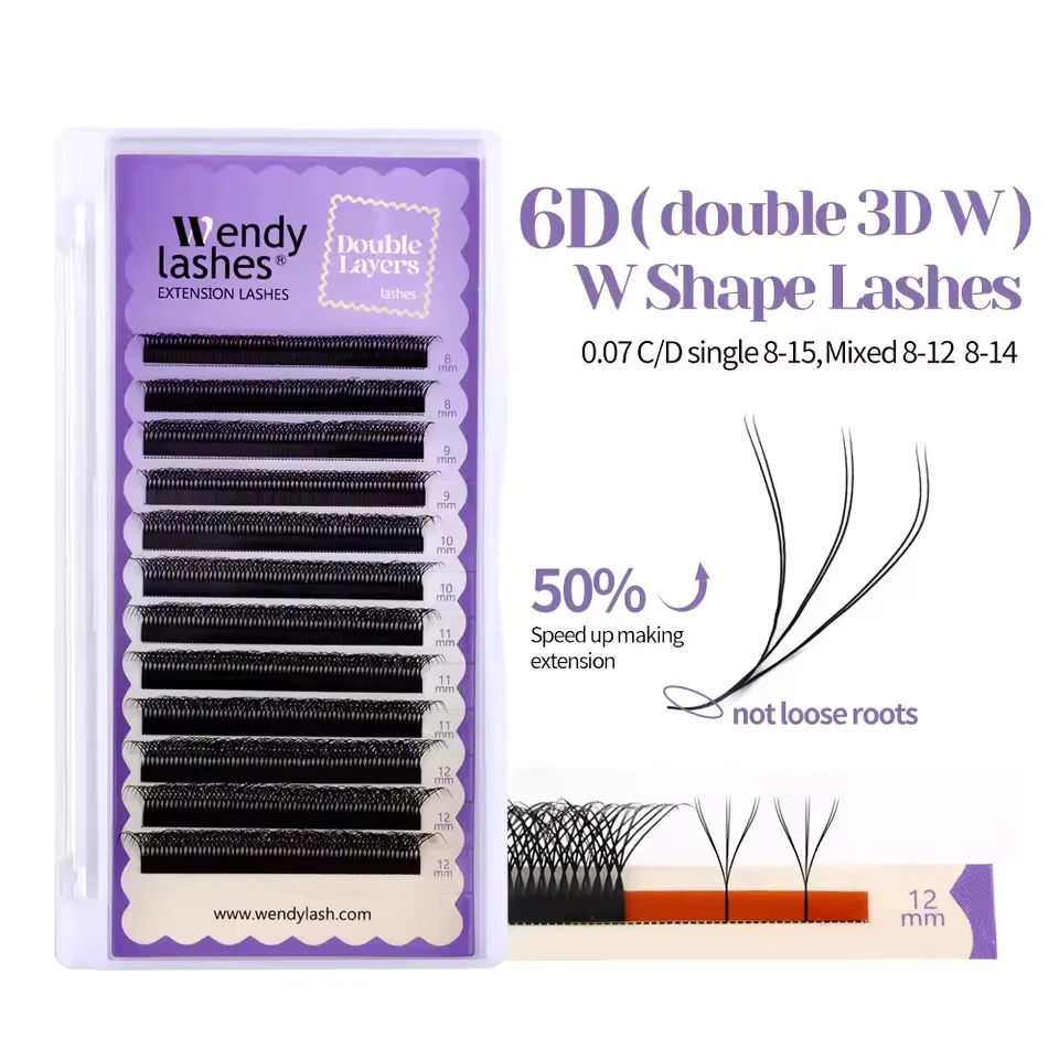 Wendy 6D W Shape (Two Tip 3D Double Layers) – Najlepsze fałdki do powiek z dwoma końcówkami dla naturalnego, głębokiego efektu