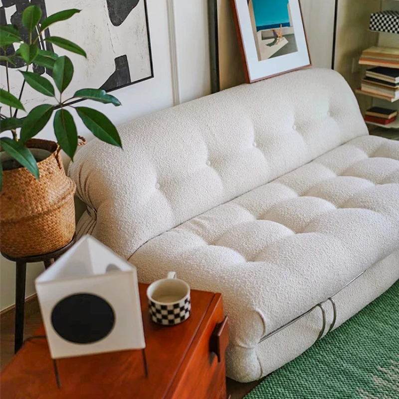 

Retro cream big steel tooth sofa living room bedroom soriana hippo fabric combination sofa