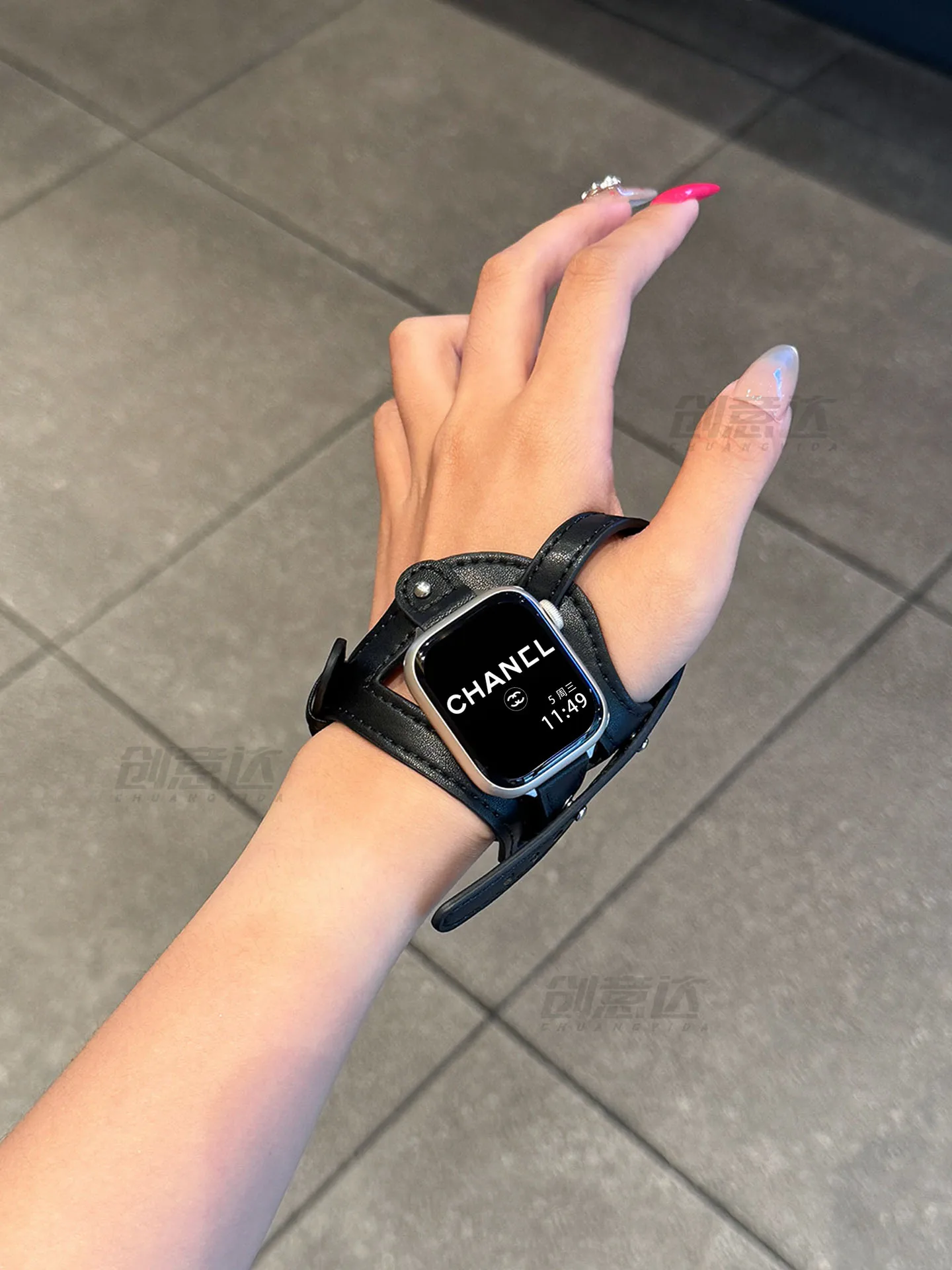 

2025 уличный велосипедный спортивный новый кожаный ремешок для часов для iwatch 10 S11 S9 S8 ultra2/3 S7/6/5/se сменный ремешок для мотоцикла