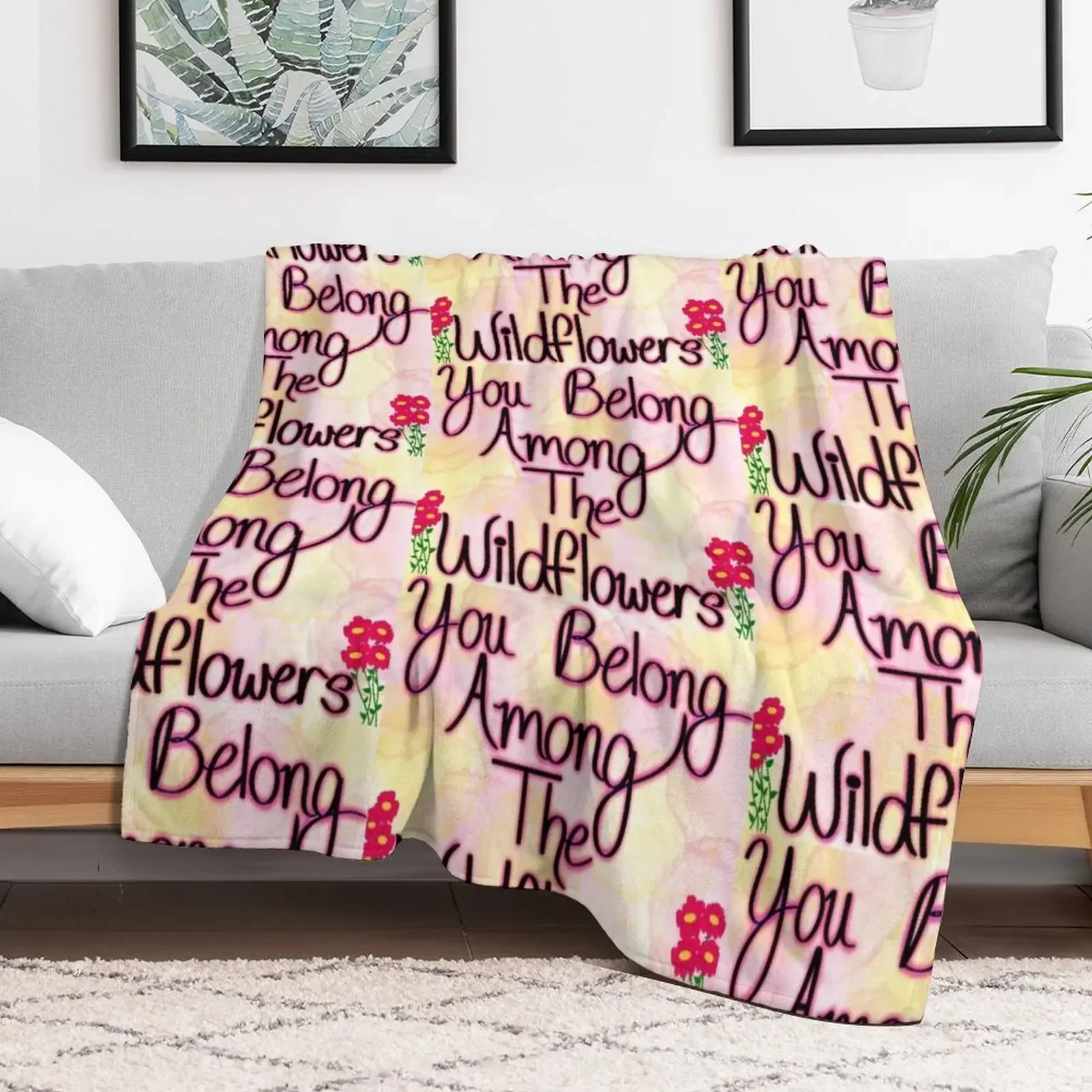 

Wildflowers Throw Blanket Picnic Bed covers Blankets
