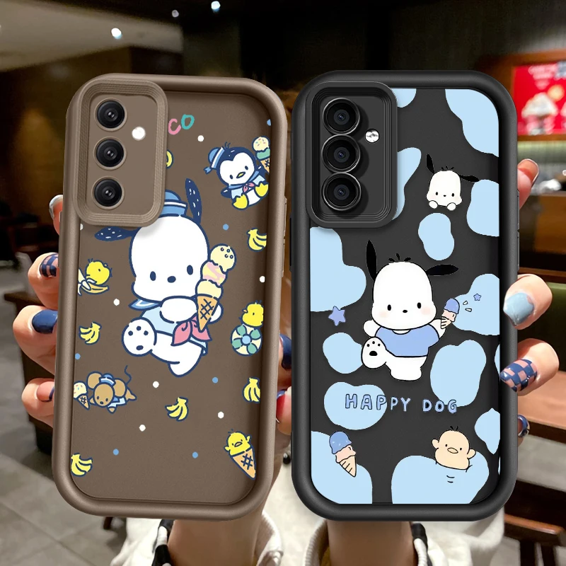 Cartoon Pochacoo For Samsung Galaxy S24 S23 S22 S21 S20 Ultra Plus FE A52 A53 A54 A71 Eye Ladder Phone Case