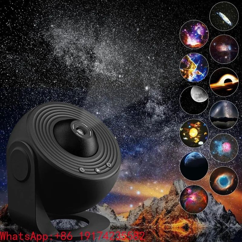 13-in-1 Galaxy Star Projector, 360° Rotating Nebula Night Light With Remote & Timer For Bedroom Home Planetarium