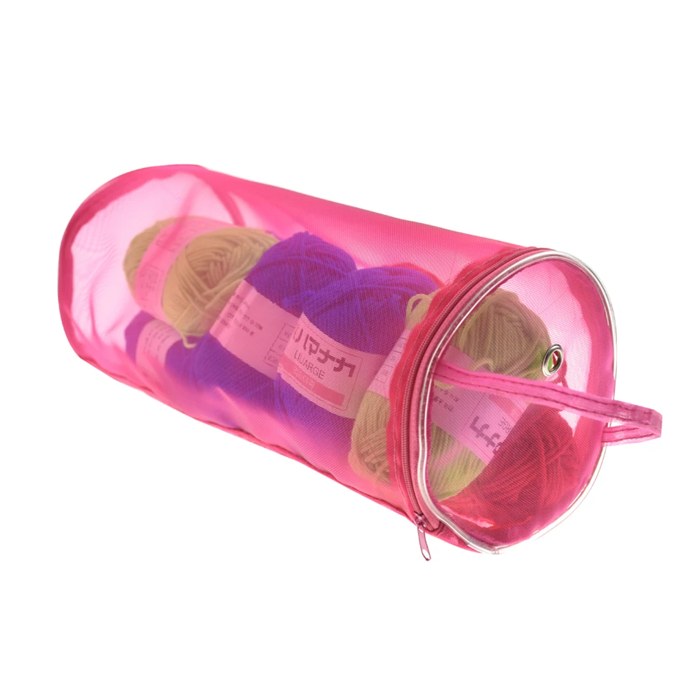 

Tote Bag Wool Storage Portable Yarn Holder for Knitting Pink and Crochet Organizer