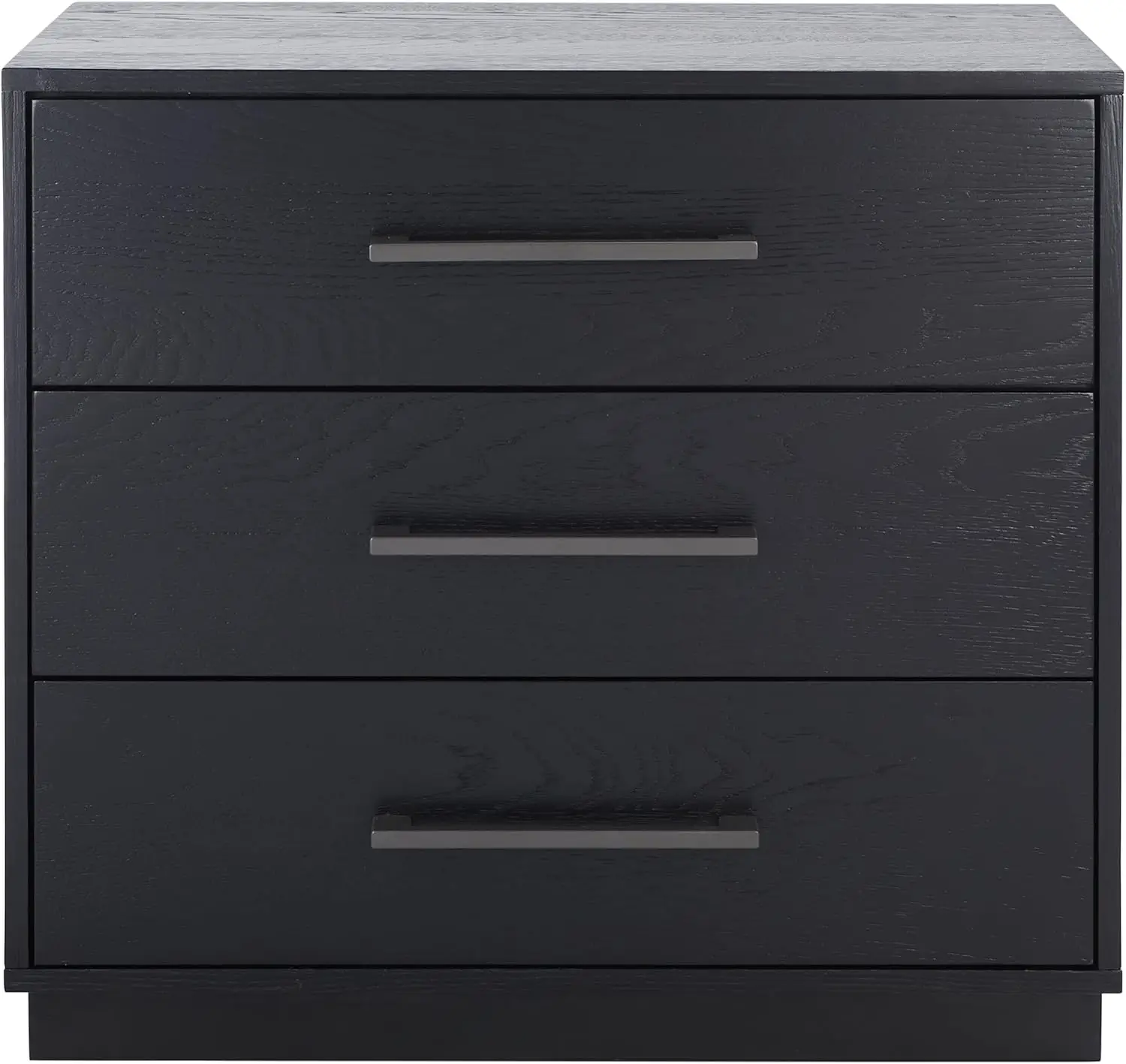 Couture Collection Mallory Black 3-Drawer Nightstand (Fully Assembled)