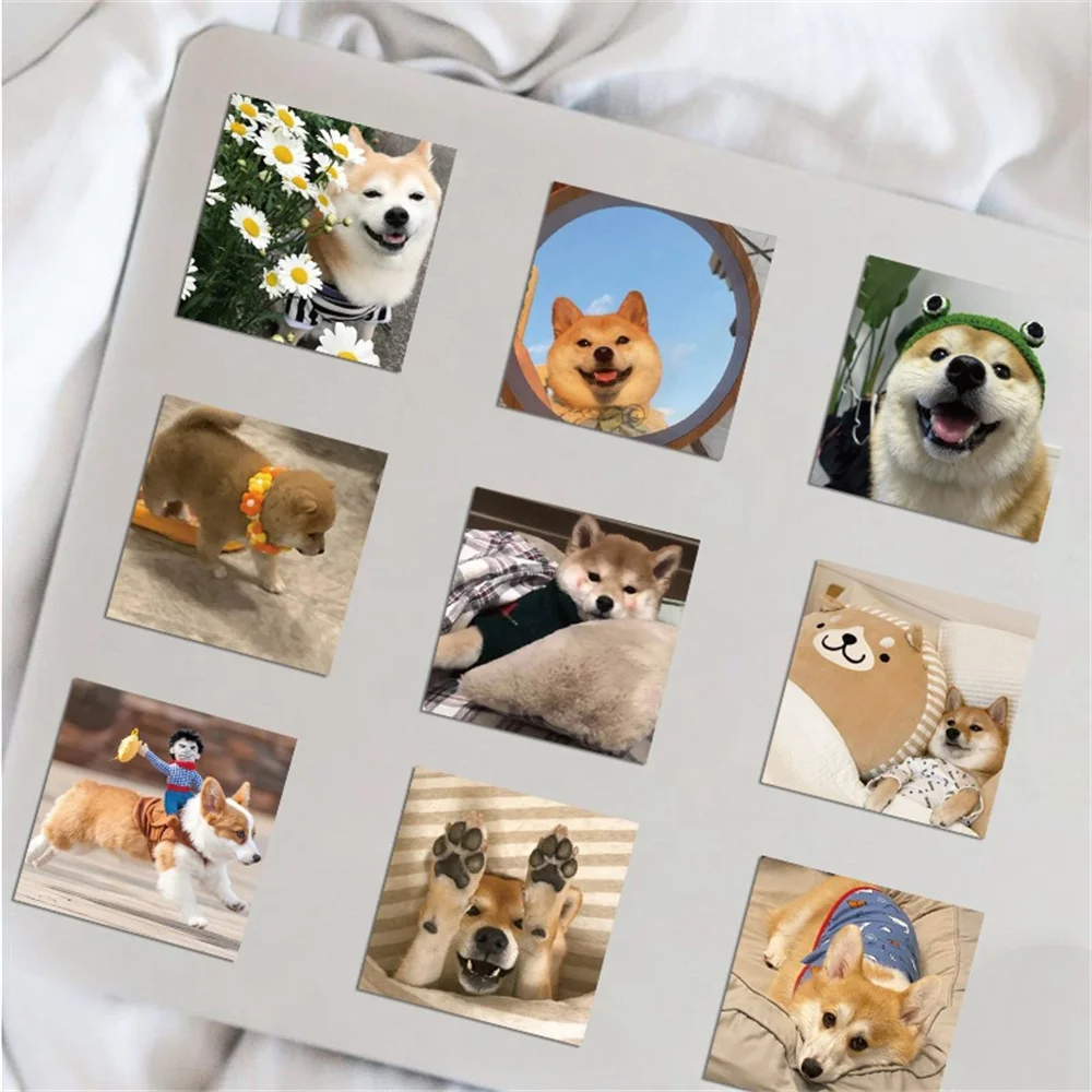 10/30/50PCS Cute Shiba Inu Corgi Cute Pet Dog Sticker For personality Toys Luggage Laptop iPad Cup Phone Case Sticker Wholesale