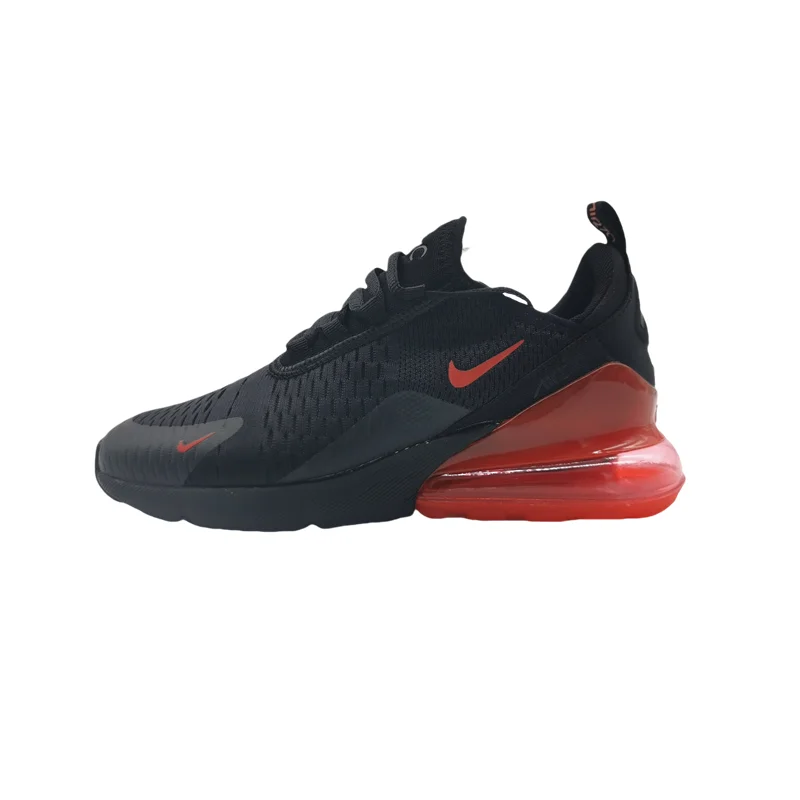 Nike Air Max 270 Shock-absorbing,Wear-resistant, Anti Slip,Comfortable and Versatile Low Cut Casual Shoes for Men, Black and Red