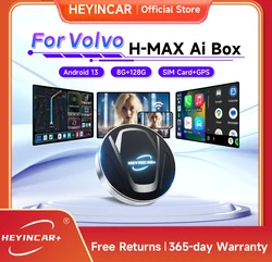 2024 New HEYINCAR CarPlay Smart Ai tv Box Android 13 8GB+128GB For Volvo XC40 XC60 XC90 S60 S90 V40 V60 For Netflix For YouTube