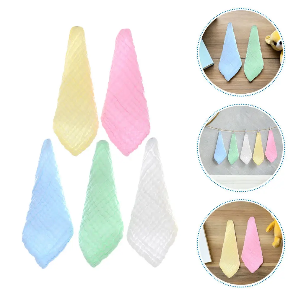 10pcs Soft Cotton Baby Towels for Newborn Bath, Face & Burp Cloths – Absorbent Washcloths in Assorted Colors