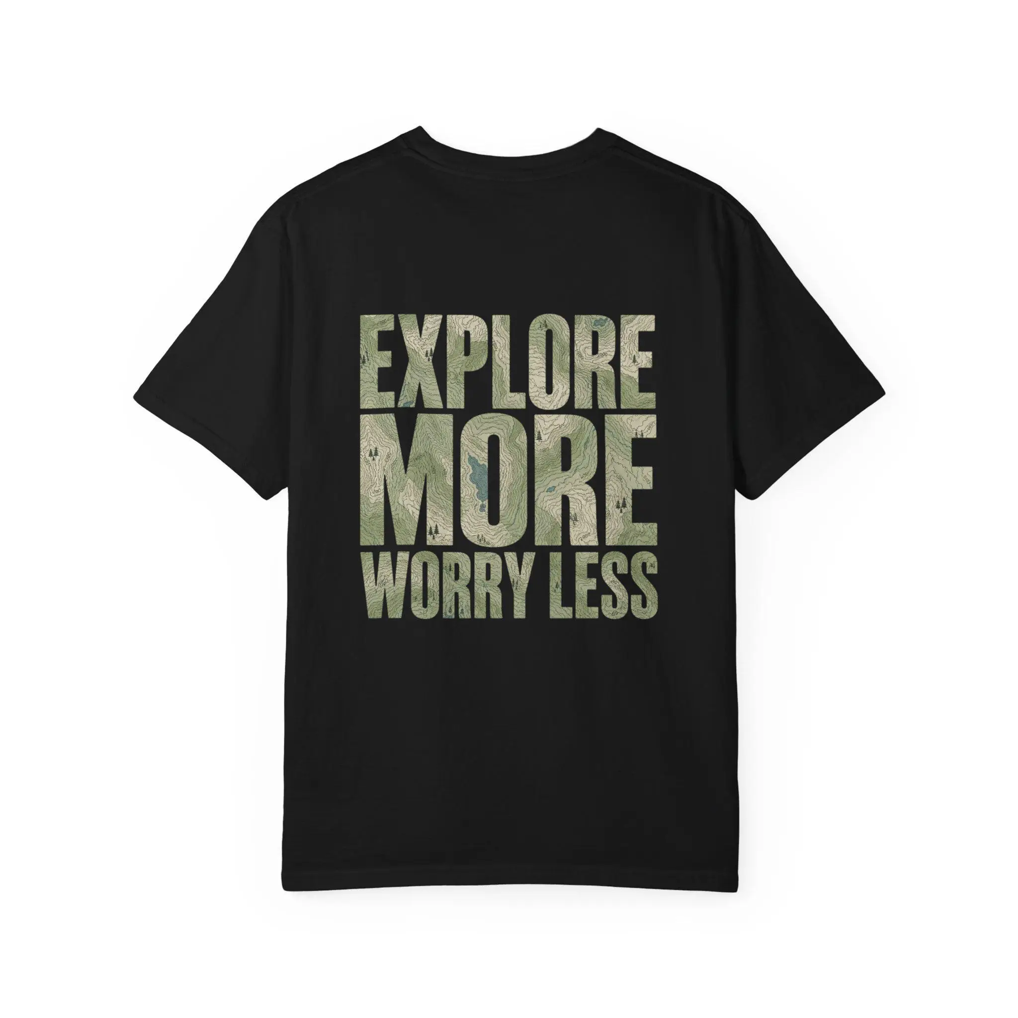 Summer Casual Sports Short-sleeved T-shirt-Explore More Have Less Worries Adventure Font T-shirt Suitable for Both Men and Women