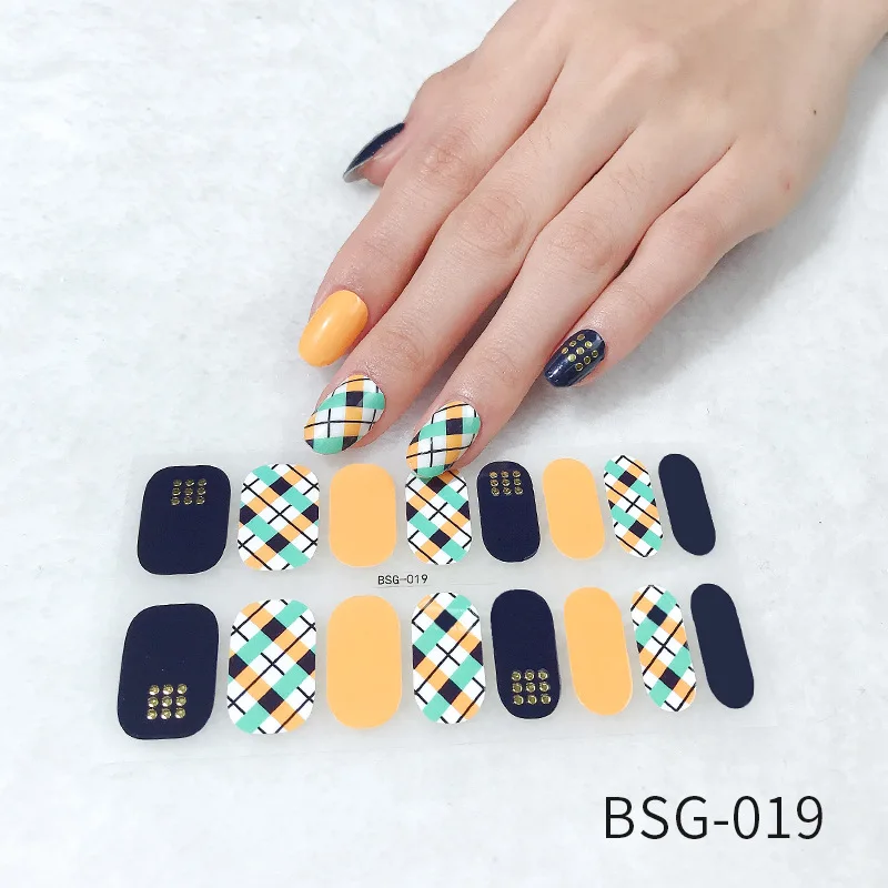 MEBIS ملصقات الأظافر BSG5D Nobake جل ملصق كامل ملصق مقاوم للماء طلاء الأظافر فيلم مسمار ملصق اليابانية ثلاثي الأبعاد إخوانه