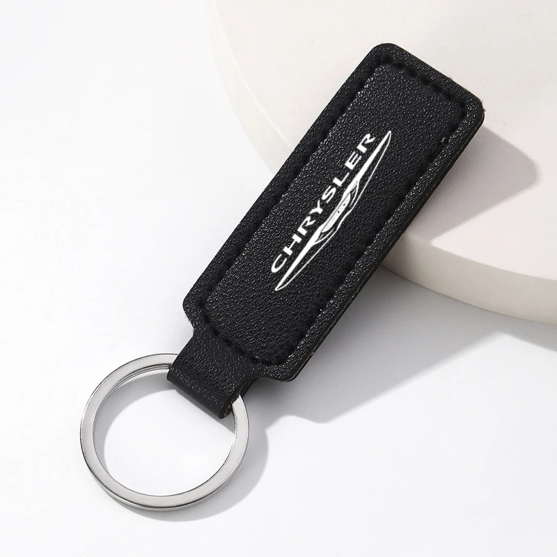 Colgante de anillo de llavero de cuero para coche, accesorios para llavero Chrysler 300c Pacifica PT Cruiser own Crossfire Sebring 200 Aspen