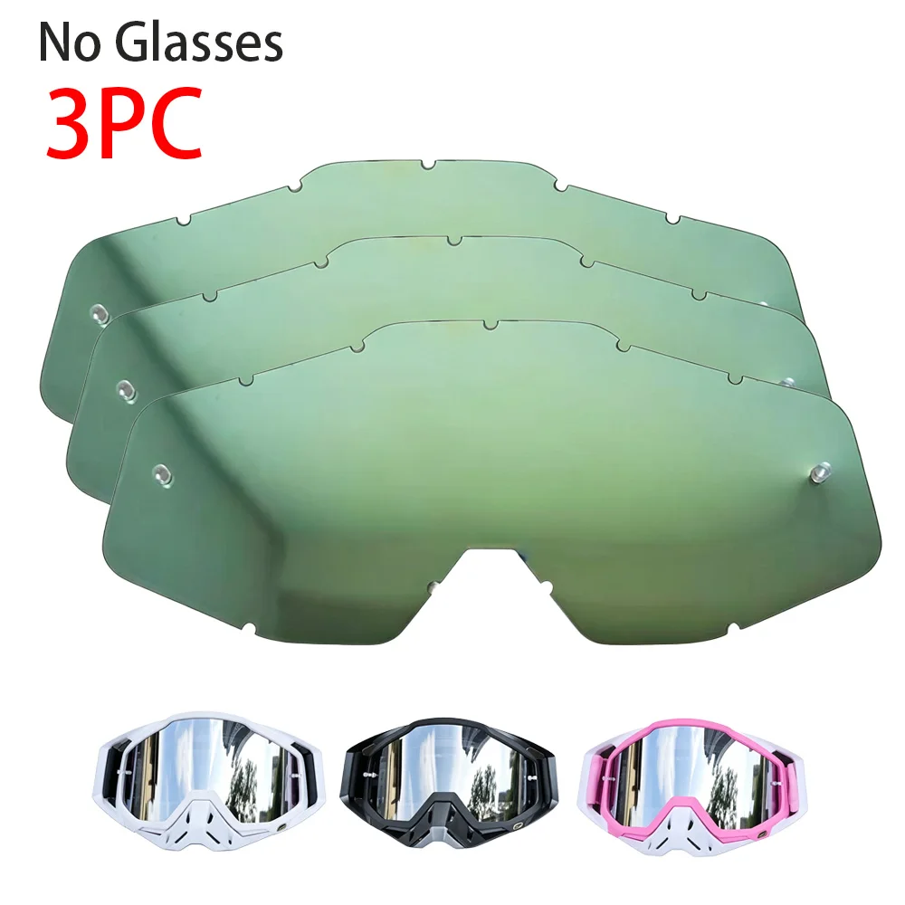 ACC Style Off-Road Motorcycle Goggle Replacement Lens, 1PC 2PC 3PC Optional, Yellow Blue Clear Lake Green Multi Color Lens view 6