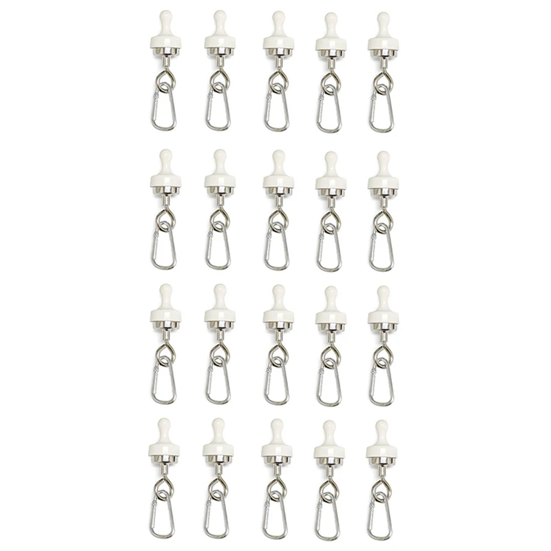 

DW-20PCS Magnet Camping Hooks Carabiner Clip Heavy Duty Magnet Hanger D Shape Tent Buckles for Outdoor Camping