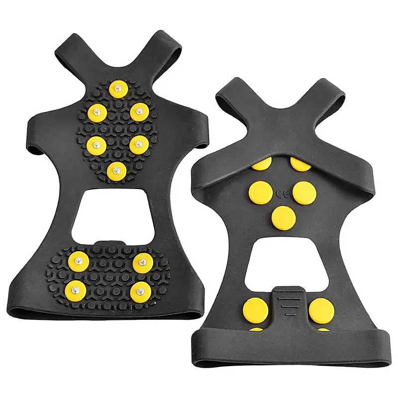 Anti-Slip Ice Claws Multipurpose Outdoor Ice Cleats User Friendly Ice Claws Wear-Resistant Gripper Spikes For Ice Fishing Snow