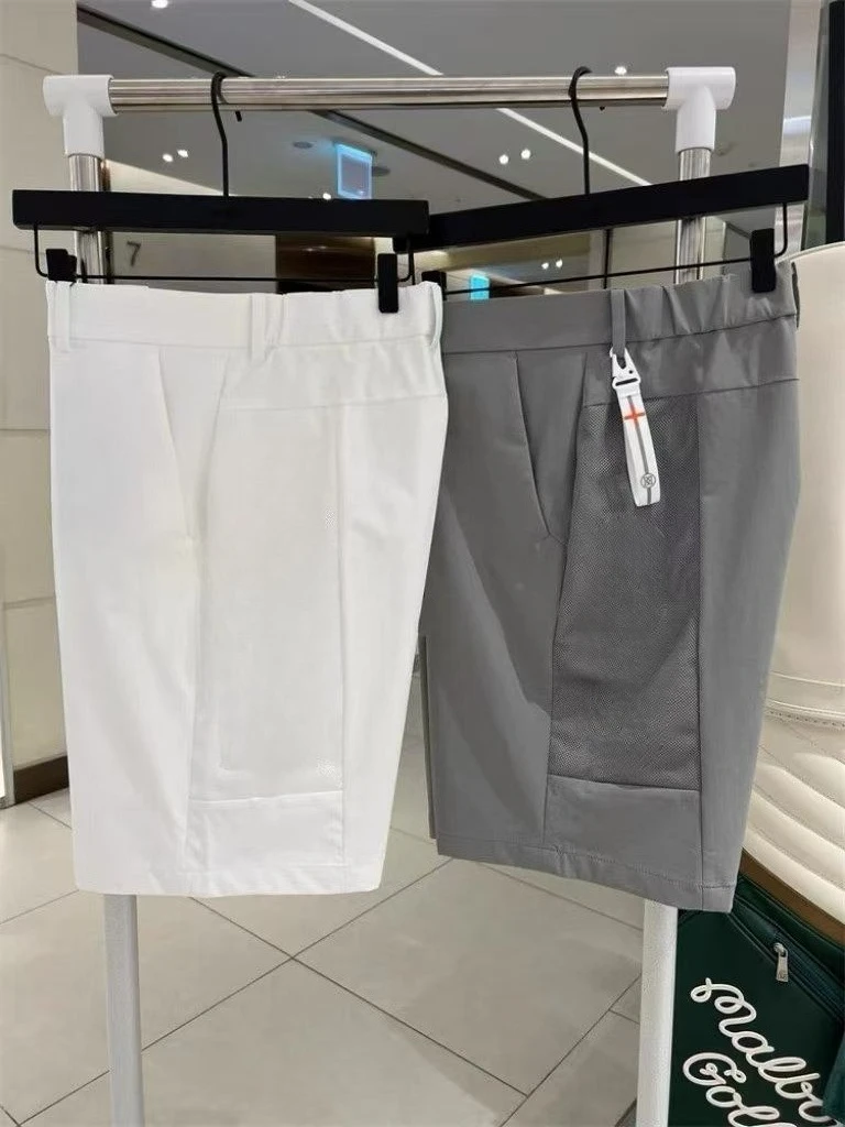 2026 New Korean Style Men Golf Shorts Solid Color Five Points Pants SlimCasual Comfortable  Summer Outdoor Sports Daily Trousers