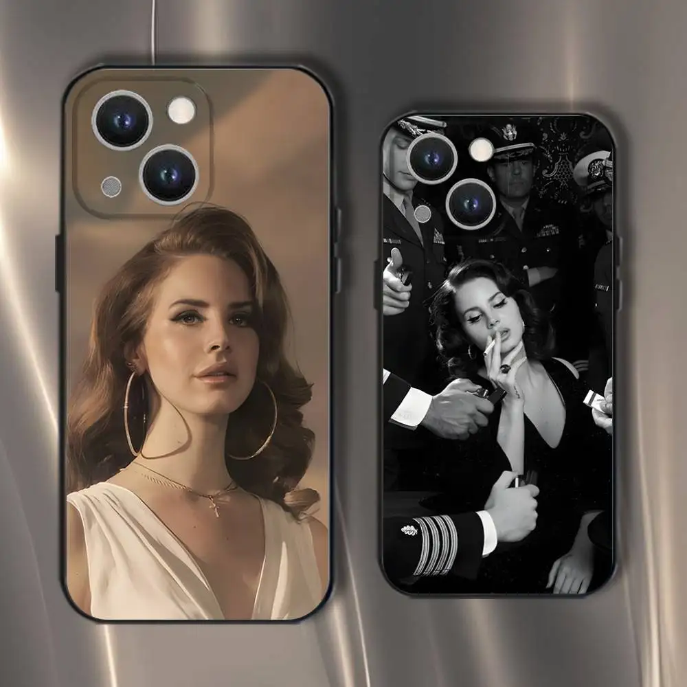 

Singer L-Lana Del R-Rey Phone Case For iPhone 16,15,14,13,12,11,Pro,XS,Max,XR,Plus,E,SE4,Mini Black Soft Cover