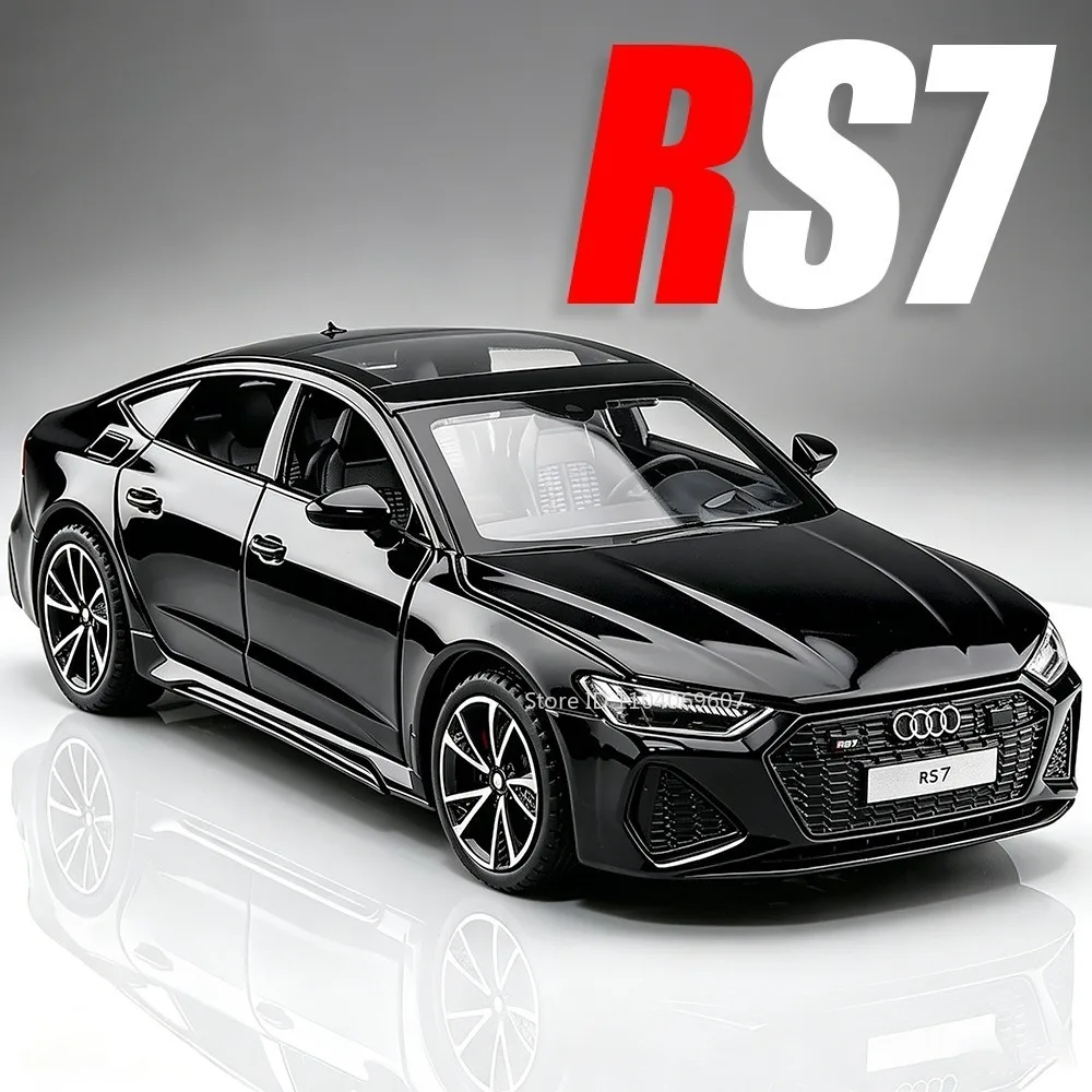 1:32 RS7 RS6 Miniatur-Automodelle aus Legierung mit Gummireifen, zu öffnenden Türen, exquisitem Interieur und Rückziehfunktion – Dekorationsfahrzeuge