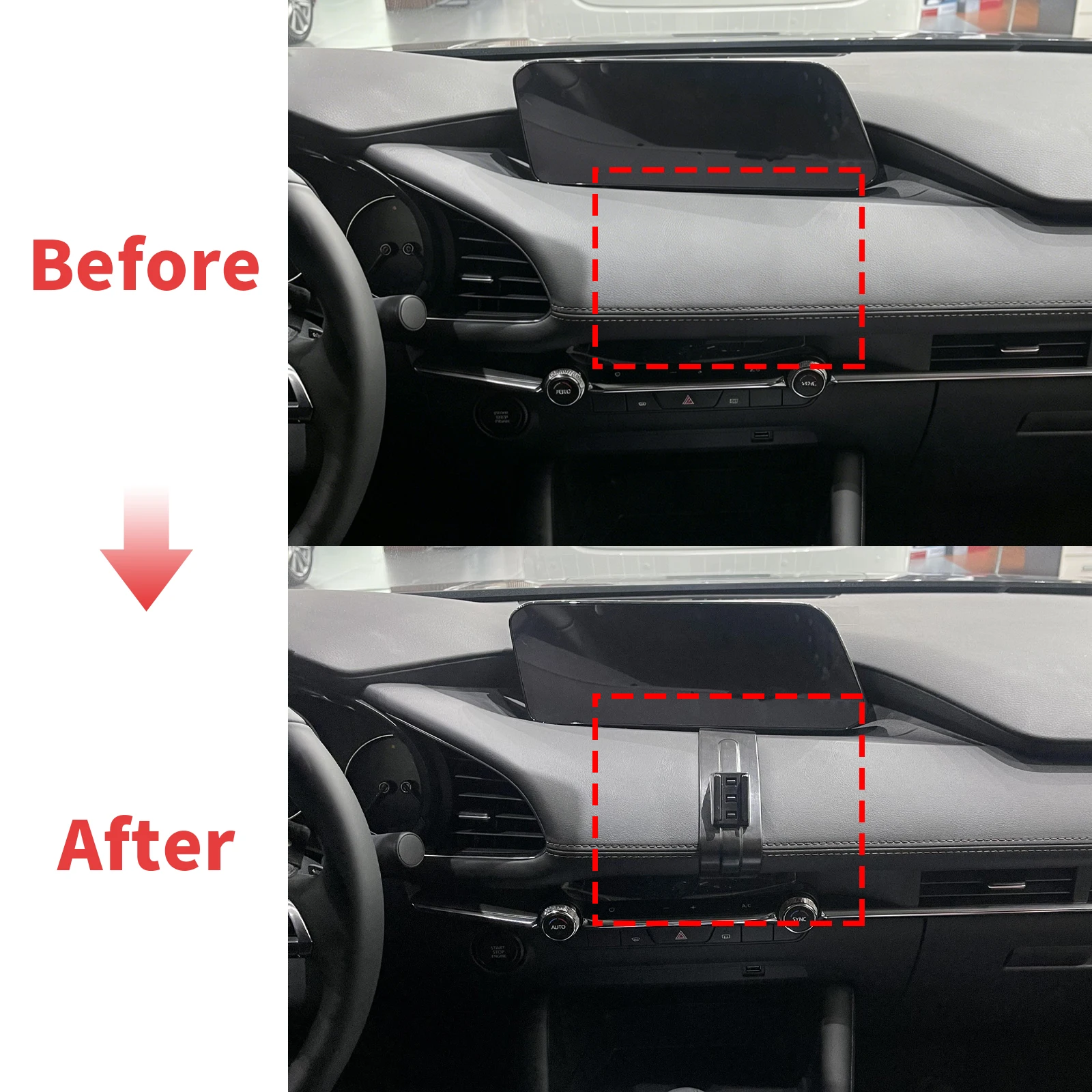for MAZDA 3 BP 2020 2021 2022 2023 2024 2025  Auto Phone Holder Mount GPS Navigation Bracket Stable Car Accessories view 2
