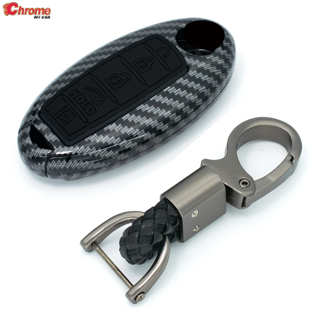 

5-кнопочный карбоновый пульт дистанционного управления, чехол-держатель для Nissan Qashqai Rogue Murano Maxima Altima Sentra Pathfinder INFINITI