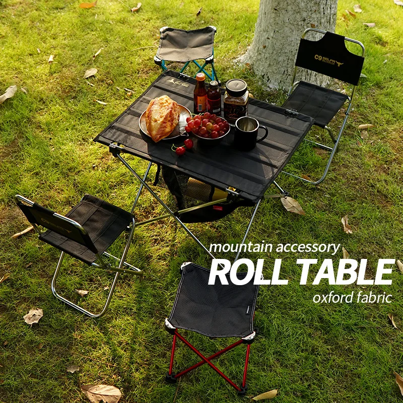 

Camping Outdoor Portable Ultra-light Folding Table Aluminum Alloy Large Picnic Barbecue Table Casual Table Meal Table