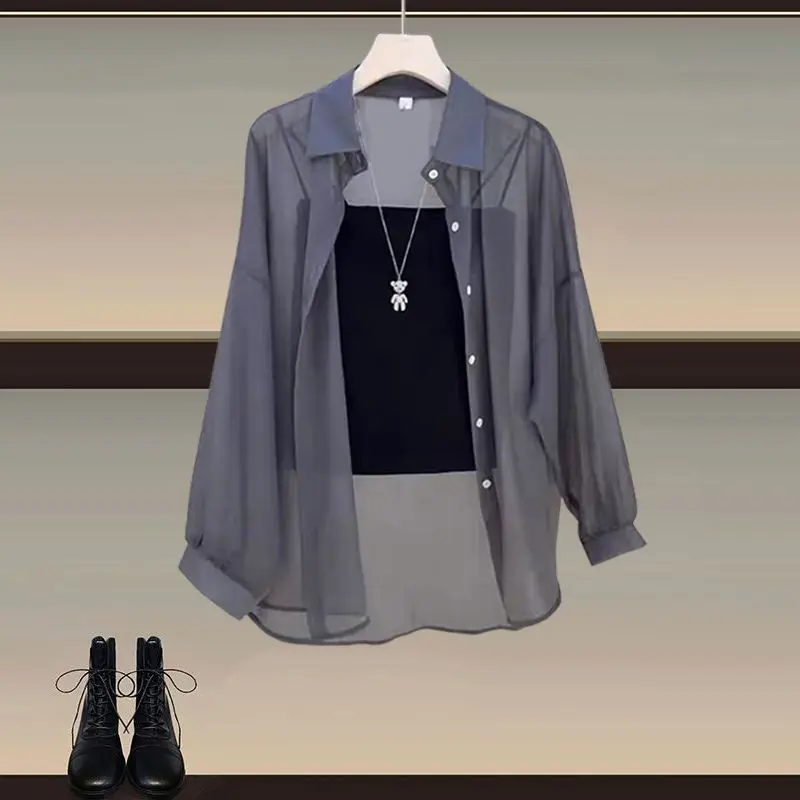 Ensemble t-shirt professionnel d'été pour femmes, protection solaire irt avec écharpe amincissante, tenue Dr Ele Busin