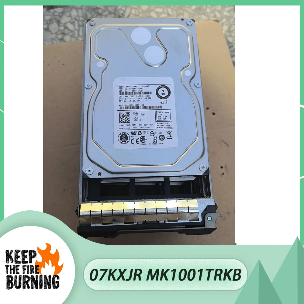 For DELL 07KXJR 7KXJR 1TB 3.5'' SAS 6G MK1001TRKB HDD Original Server Hard Drive