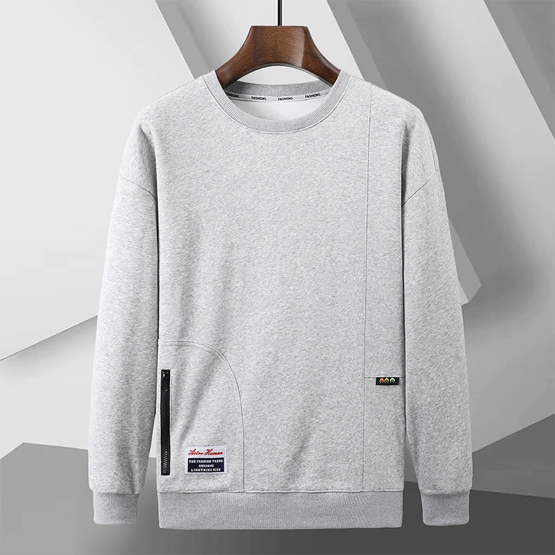 10XL 9XL 8XL Large Size Round Neck Sweater Men\'s Spring Autumn Models Plus Size Loose American Tide Boys Casual Men\'s Tops