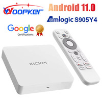 KICKPI KP1 Google TV Box Android 11 Amlogic S905Y4 2GB 32GB wsparcie AV1 1080P H.265 4K 2.4G & 5G Wifi BT Androidtv Box