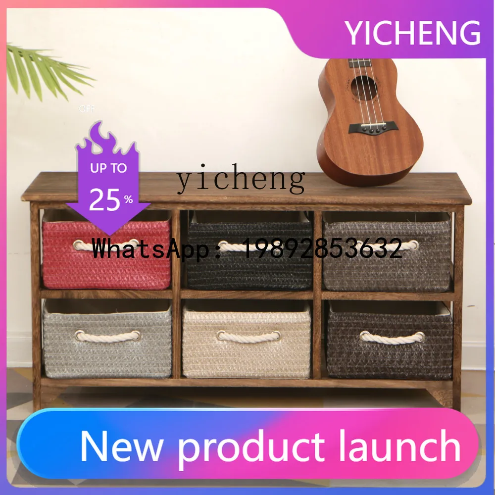 

X9 Solid Wood Coffee Table TV Cabinet Modern Simple Small Apartment Storage Multi-Functional Storage Cabinet