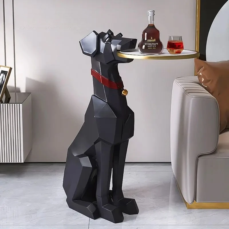 Creative floor ornament big dog animal living room TV cabinet next to sofa housewarming light luxury home decoration