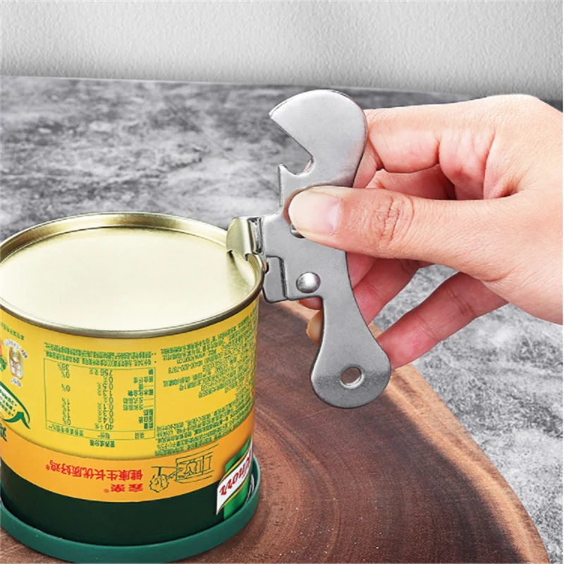 New Multifunction Can Opener Stainless Steel Safety Side Cut Manual Tin Professional Ergonomic Jar Tin Opener Cans Kitchen Tool