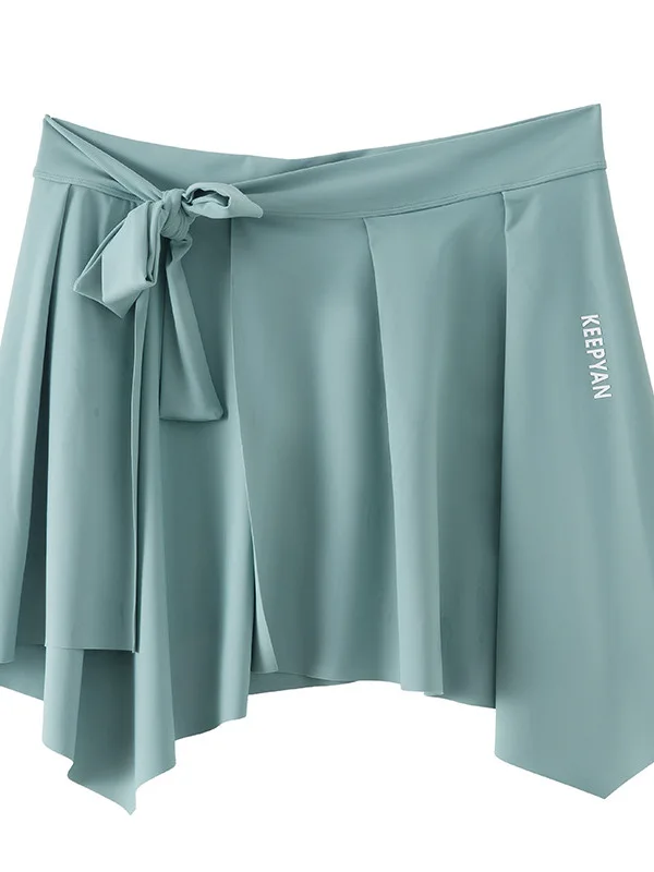 Spor Yoga Skirt for Women Boting e Design Running Fitn Small Skirt Anti-Static Nylon Fabric Irregular Hem
