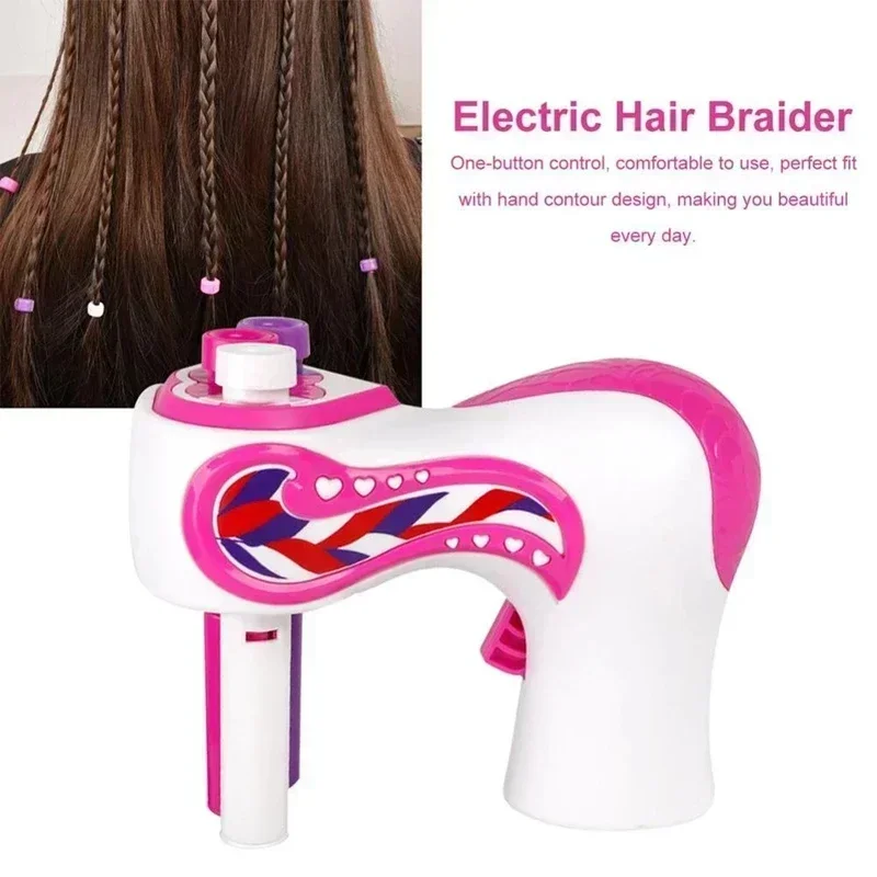 Menina trança de cabelo automático elétrica diy cabelo tecer máquina torção tricô rolo trançado tranças ferramentas estilo do cabelo menina presente