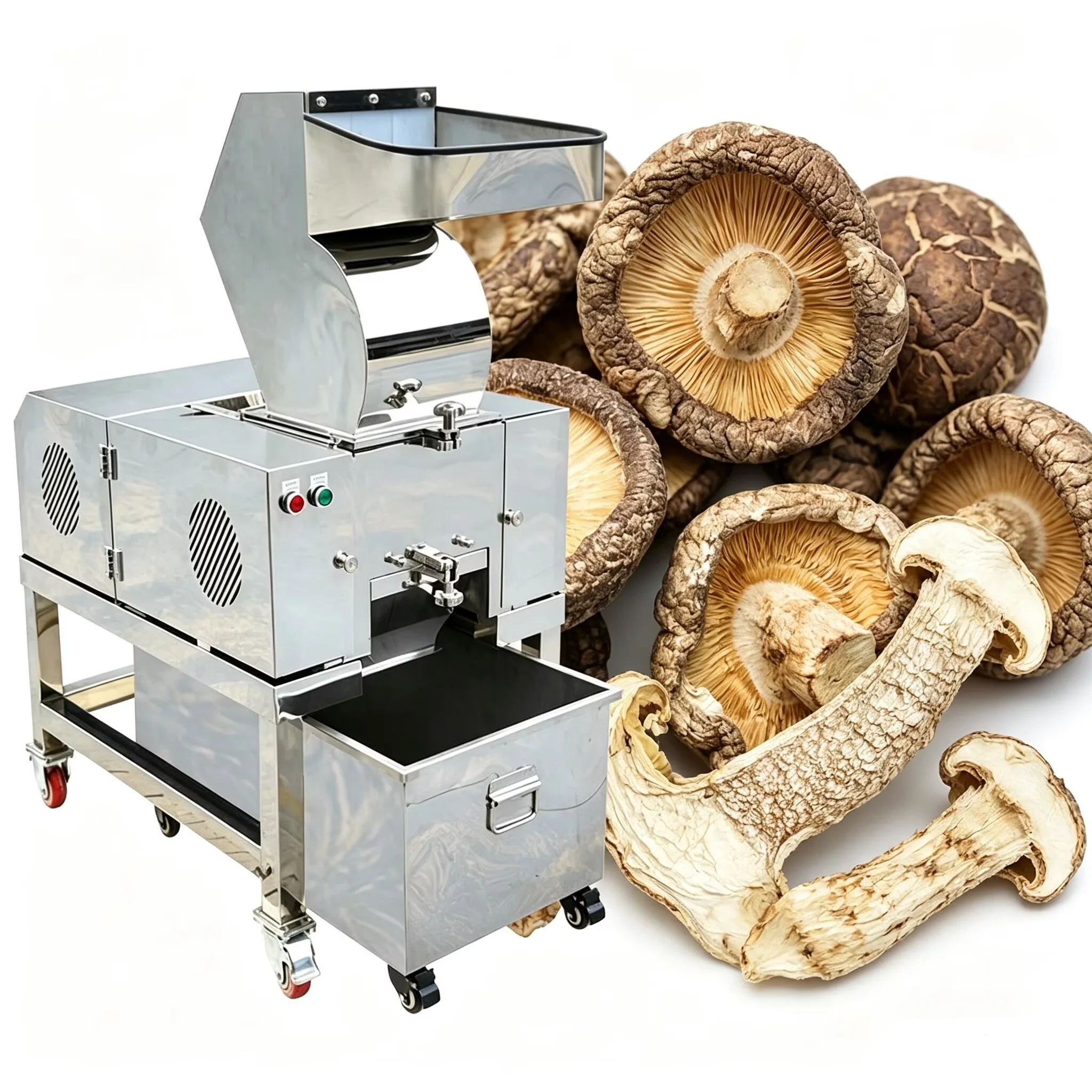 304 Stainless Steel Coarse Crusher Dried Matsutake Dry Shiitake Mushroom Spice Grinding Machine