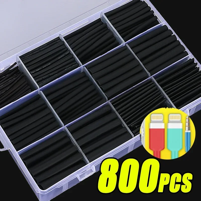 Shrinking Heat Shrinkable Tubing 2:1 Polyolefin Tube Sleeve Wrap Wire Set Multi-Color Cable Protection Thermoresistant Tubing