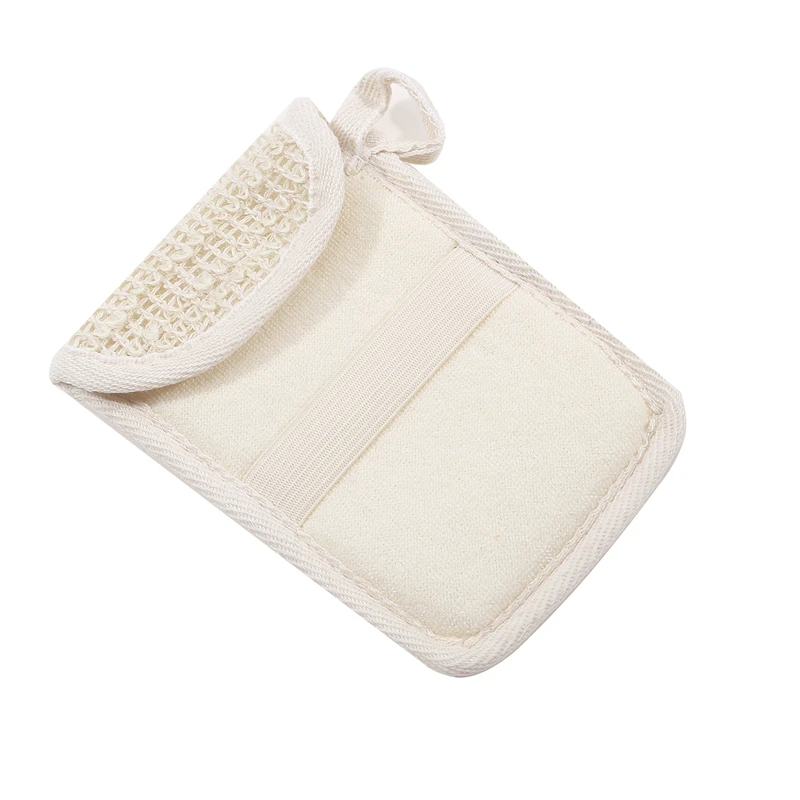 Cotton Linen Soap Bag Handmade Natural Plant Fiber Soap Bag Foaming Cotton Net Exfoliating Sponge Bag Facial Cleanser Foam Net